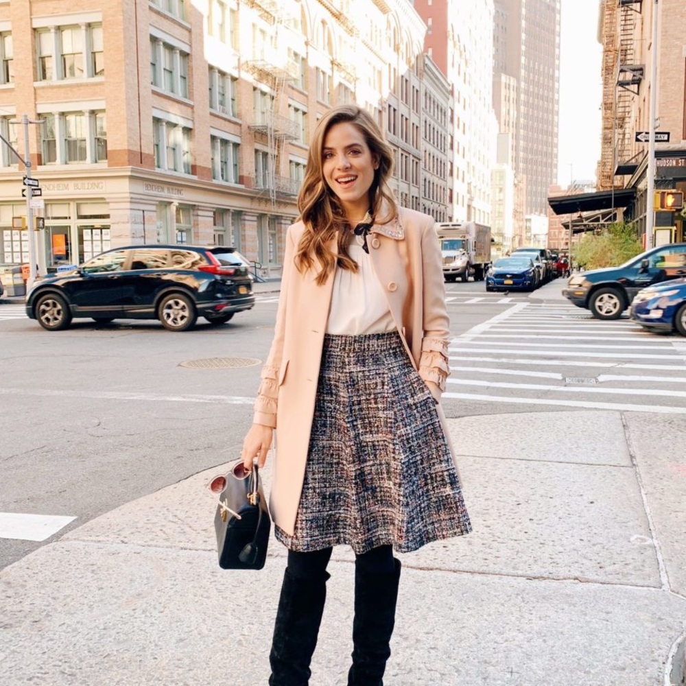 NWT Gal Meets Glam Katherine Tweed Skirt